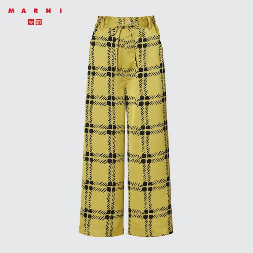 Marni x Uniqlo Drape Relaxed Wide-Straight Pants
